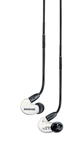 Preisvergleich Produktbild Shure SE215M+, In-ear Kopfhörer / Ohrhörer, weiß, Premium, Sound Isolating, Geräuschunterdrückung, ein Treiber, Fernbedienung und Mikrofon für iPhone / iPad / iPod, Kabel austauschbar