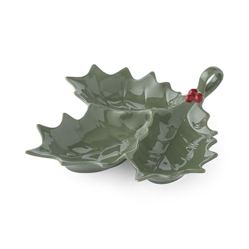 Cooksmart Christmas Robins Retreat Nibble/Dip Bowl | Decorative Ceramic Bowl for Snacks, Dips & Condiments | Festive Kitchen Tableware | Durable Serving Bowl for Kids, Adults & Everyday Dining