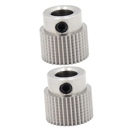 SOLUSTRE 2pcs Teeth Stainless Steel Printer Extrusion Wire Wheel Extruder Gear for Printer Drive Gear