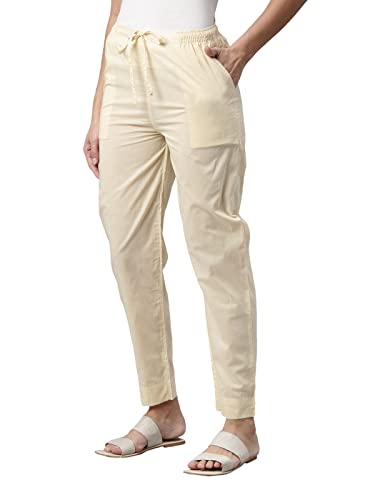 Image of GO COLORS Soft Cotton Pant Full Length for Women| Breathable, Mid Rise