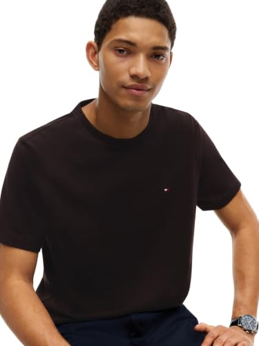 Tommy Hilfiger Herren-T-Shirt ESS Seasonal Reg Fit Solid Tee Mw0mw39995 S/S, Chocolate, XXL – Ansicht 3