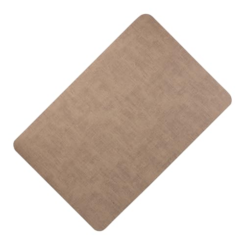HOMSFOU Tapete para Mesa de Manicura Grande de Cuero Pu Marrón, Alfombrilla Antirrayaduras y Antideslizante, Protector Reutilizable para Salón y Uso en Hogar, 61x40 Cm, Mantel para Uñas