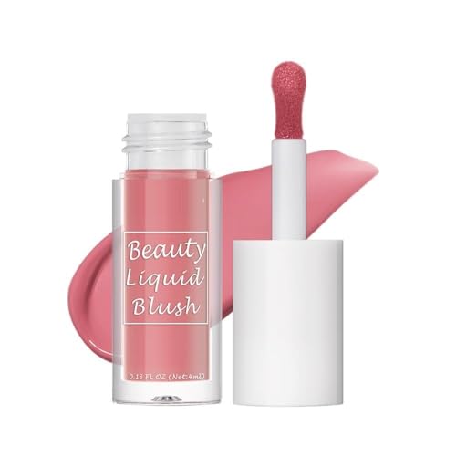 Colorete líquido de belleza,Larga duración Colorete Líquido Para un color de alta pigmentación,Retoque de maquillaje resistente al agua Sombra de ojos mate,Colorete en barra #4 Coral Maiden