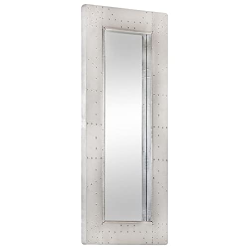 Homgoday Meubles Miroir style aviateur 110x50 cm en métal, miroir vanité salle de bain, miroir de salle de bain, miroir mural de salle de bain