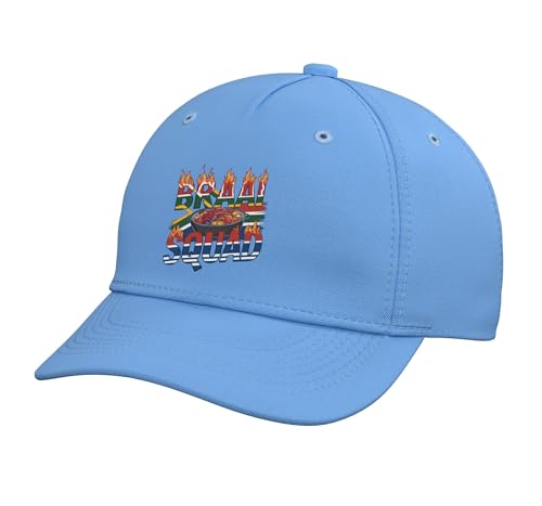 Braai Squad Product for South African Products South Africa Adjustable Printed Baseball Hat, Light Blue