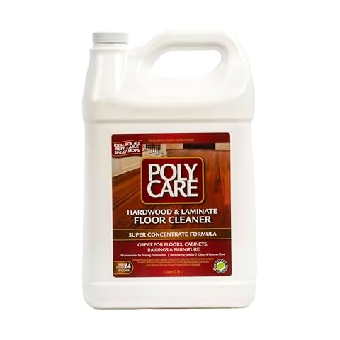 PolyCare Hardwood Floor Cleaner Super Concentrate - 128 Fl Oz - Fresh- Dilute Concentrate with Water for Spray Mops and Spray Bottles - Residue-Free Floor Cleaning Solution Cover