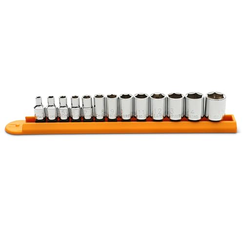 GEARWRENCH 13 Pc. 1/4" Drive 6 Pt. Socket Set, Standard, Metric - 80302D by GearWrench - Used condition - US$22.25