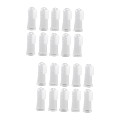 Toddmomy 40pcs Pet Finger Toothbrushes Food-Grade Silicone Toothbrushes for Cats and Dogs Gentle Oral Massagers for Teeth Cleaning and Gum Care