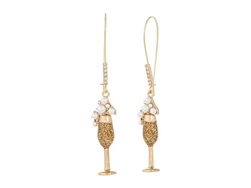Betsey Johnson Champagne Dangle Earrings