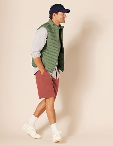 Image of Amazon Essentials Men's Classic-Fit 9 inch Cotton Twill Chino Shorts with Button-Through Pockets