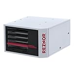 Reznor 45,000 BTU Unit Natural Gas Heater Indoor Use Garage and Shop Heater | Quiet Forced Air, Ceiling Mount, Low Static Propeller Fan | UDXC-45