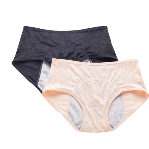 Image of YOYI FASHION Women Menstrual Period Briefs Jacquard Easy Clean Panties US Size XXS-5XL /12