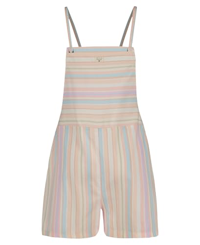Image of Billabong Girls' Wave Watch Sleeveless Romper, Adjustable Spaghetti Straps, Front Pockets