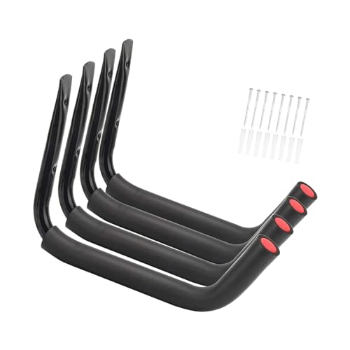 Qianly Kayak Storage Rack Garage Hook Heavy Duty Warehouse Organizer Multipurpose Canoe Hanger Surfboard Hanger for Bicycles Garden, Quantity 4