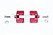 GPM Team Magic E6 III HX Upgrade Parts Aluminum Rear Wing Mount - 1Pr Set Red
