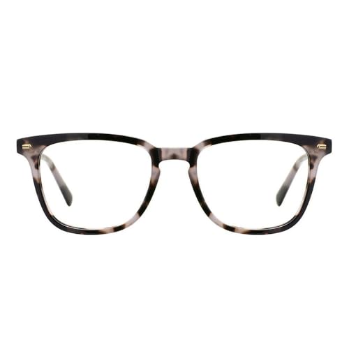 Gafas rectangulares vintage JJDFW de marco grueso transparente para oficina y diario 5