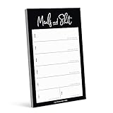Bliss Collections Meal Planning Notepad, Weekly Meals and Sht Planner Tear Off Pad List, Daily Water Tracker, 5.5 x 8.5, 50 Sheets