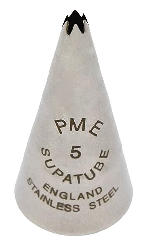 PME, Decorating Tip, no. 5 Seamless Stainless Steel Small Star Supatube