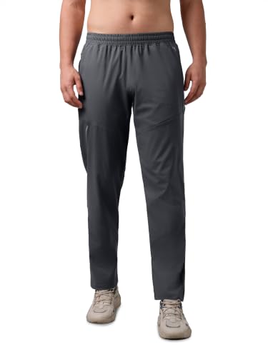 Image of TECHNOSPORT Men's Regular Fit Track Pant with SPF50+, Quick Dry Properties for Running, Gym, Sports and Regular Use