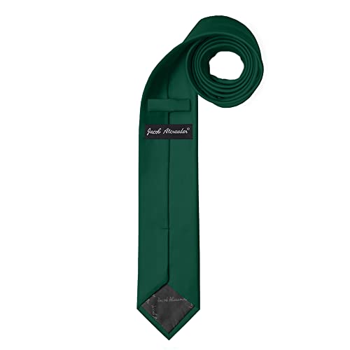 Image of Jacob Alexander Men's Skinny Width 2 inch Solid Color Tie