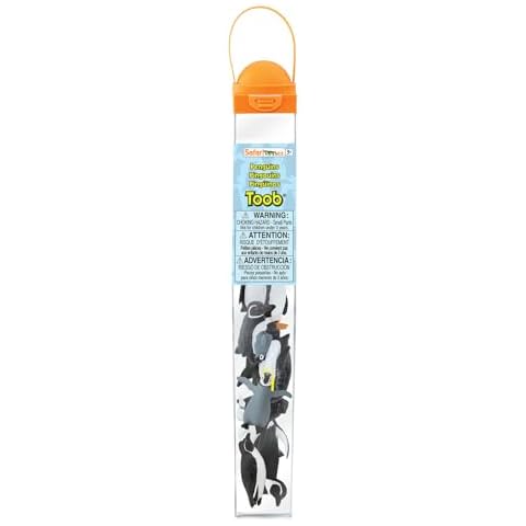 Safari Ltd. Penguins TOOB - Figurines of Gentoo, Humboldt, Chinstrap, Rockhopper, Galapagos, Adelie, Emperor Family, Penguin Chick - Educational Toy Figures For Boys, Girls & Kids Ages 3+ Cover