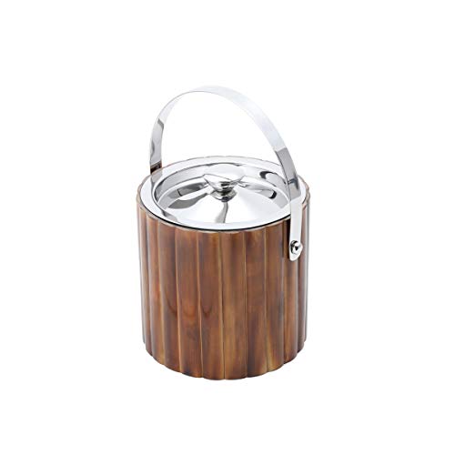 Balde para Gelo com Alça Bon Gourmet Bamboo