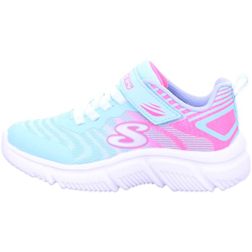 Skechers Girl's Go Run 650 Fierce Flash Sneakers, Aqua Mesh/Pink Trim, 13 UK Child