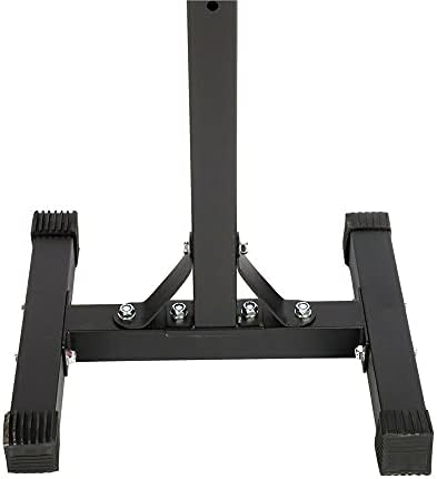Adjustable Heavy Duty Squat Rack Stand Power Weight Bench Support for Curl Barbell Olympic Barbell Free-Press Bench Black By Crystal®