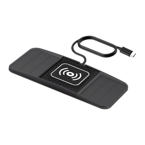 Wireless Charging Pad for Car for Chrysler 300 SRT8 2005-2010 2012-2014, DIY Trim-to-Fit Slim Non Slip Fast Charger Car Wireless Charging Pad 30CM Cable,A&30cm Type-C Plug Cable