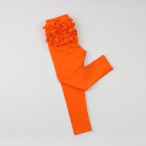Image of HOOLCHEAN Baby Toddler and Little Girls Ruffles Buttocks Leggings Solid Color Pants