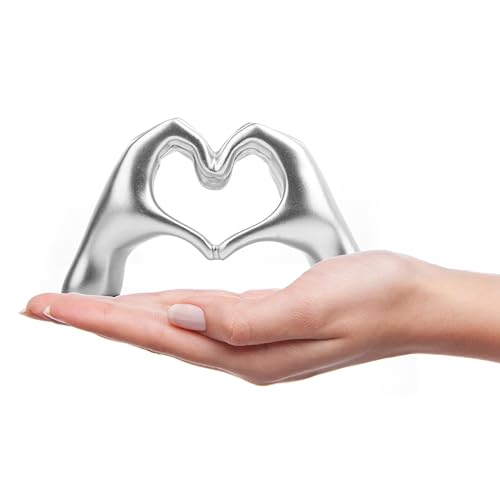 Escultura de Manos en Forma de Corazón Pequeña Decorativa