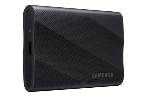 Samsung Portable SSD T9, 1 TB, Disco Duro Externo, Lectura y escritura 2.000 MB/s, USB 3.2 Gen.2x2, Para Profesionales y Creativos, Compatible con PC, Mac, Android y Cámaras 12K, Negro (MU-PG1T0B/EU)
