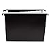 Staples Poly Expanding Hanging File Folder, 12‑Pocket Letter‑Size Accordion File with Jan–Dec Index, Durable Poly Construction, Black