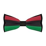 DZUAIKIT Pan-african Flag Bow Ties for Men Classic Bowtie with Adjustable Lace