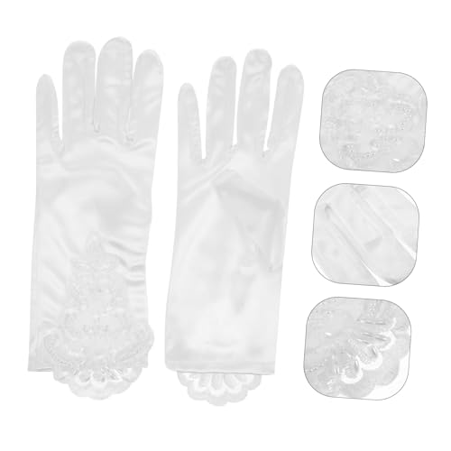 1Pair Lace Gloves for Dress Up Flower Girl Performance Embroidered Costume Accessory for Weddings and Special Occasions4