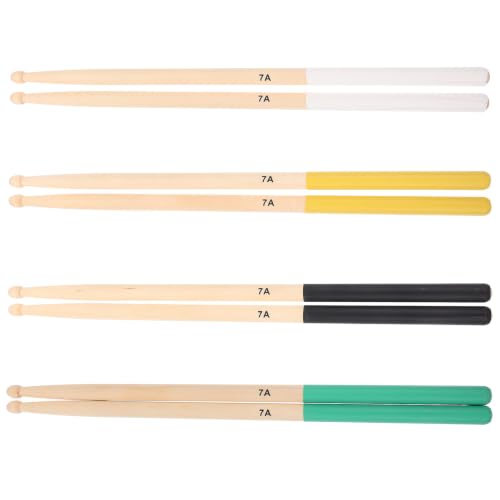 Vaguelly 4 pares baquetas de madera de arce con textura fina miniatura 1