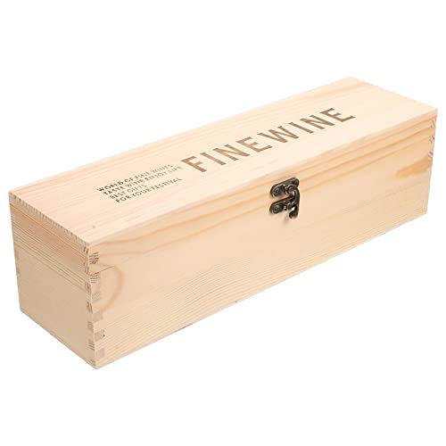 Boîte à vin pour cadeau idéal en bois de pin avec poignée portable pratique