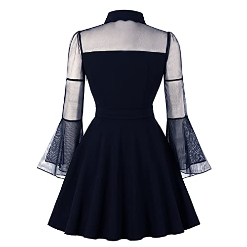 Image of Women's Vintage Polka Dot 1950s Audrey Retro Rockabilly Prom Dress 50's 60's A-Line Cocktail Party Swing Dress