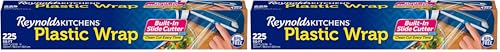 Reynolds Kitchens Quick Cut Plastic Wrap, 225 Square Feet (Pack of 2)