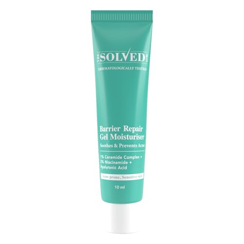 Image of Barrier Repair Gel Moisturizer for Acne-Prone Skin | 1% Ceramide Complex Stops Irritation, Dryness & Redness | Lightweight, Non-Greasy, Won't Clog Pores | Fragrance-Free | 10ml