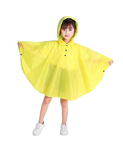 Image of Freesmily Kids Cute Raincoat Waterproof Rain Poncho Jacket Coat for Girls Boys