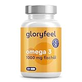 Gloryfeel Omega 3 400 Kapseln (+1 Jahr) - 1.000 mg Fischöl pro Kapsel