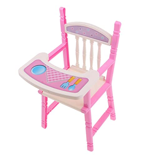 BALLVIC Hoher Esszimmerstuhl Mnini Möbelzubehör Dekor für 22,9–27,9 cm Baby-Puppenhaus