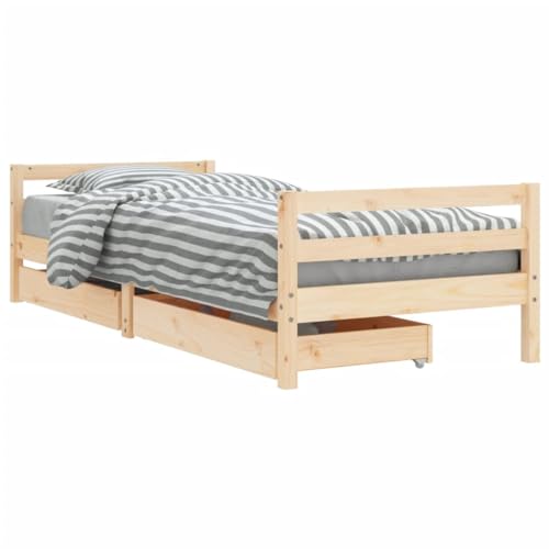 vidaXL Estructura de Cama para niños con cajones Madera Pino 90x200 cm