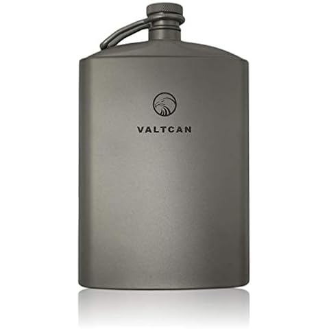 Valtcan Titanium Hip Flask Canteen Military Design 260ml 8.8 oz Capacity Cover