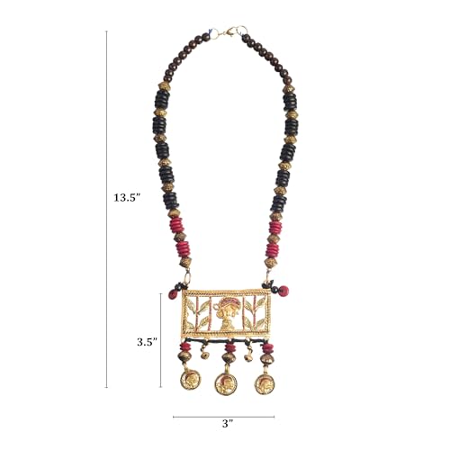 Image of AAKRITI ART CREATIONS Handcrafted Tribal Necklace Collection | Royal & Queen-Inspired Artisan Brass Statement Jewelry | Ethnic, Elegant & Regal Necklaces for Women