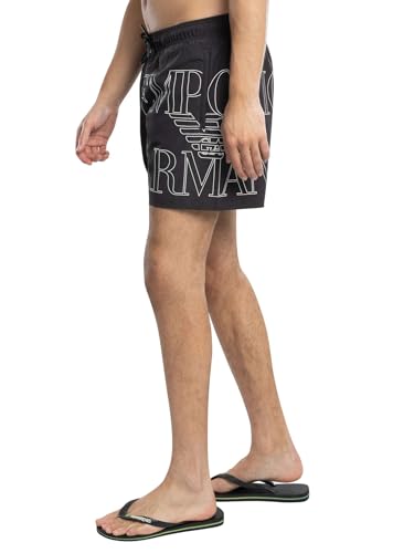 Emporio Armani Men's Solid Bold Logo 4" Swim Trunk2