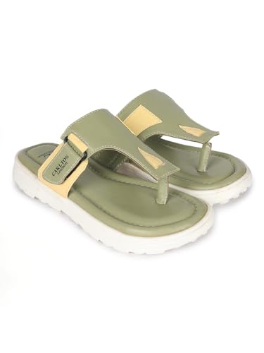 Image of Carlton London women's Adjustable Strap Thong Comfort Slipper