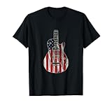 USA Drapeau Les États-Unis Guitare T-Shirt