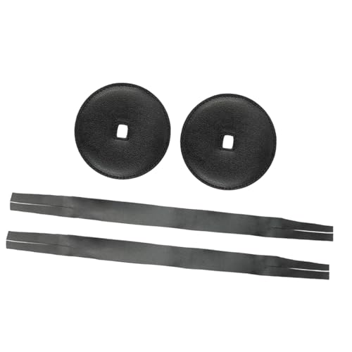 Set of 2 Cymbal Straps with Cushions for Percussion Instruments black